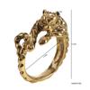 Anillo Tigre Feroz de Personalidad Oro Antiguo Plata Anillo Abierto Anillo Estilo Animal Regalos para Fiesta