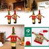 Knit Sweaters Wine Bottle Set For Christmas Atmosphere Decoration In Dining Room
