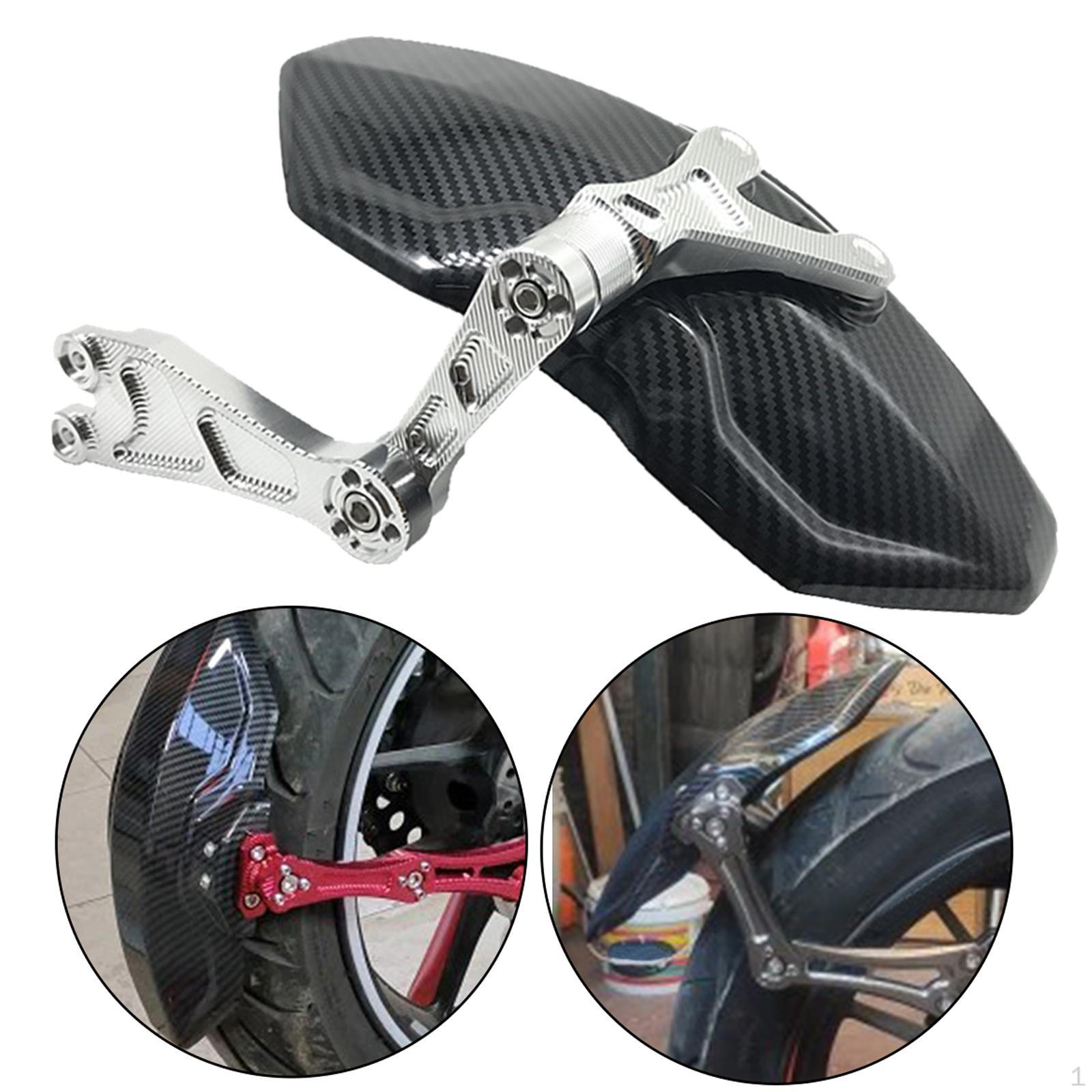 Carbon Fiber Motorcycle Rear Wheel Decor Replacement Adjustable Guard Mudflap for Niu Technologies 2nd Generation White