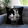 Anime Death Note Hororr Double-Sided Printed Pillow Cover Short Plush Suitable Living Rooms Bedrooms Sofas Throw Cushion Cover