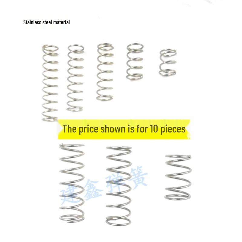 304 Stainless Steel Compression Spring, 0.5mm Wire, OD Options: 3-10mm