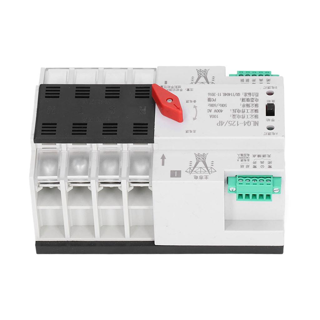 Dual Power Automatic Transfer Switch Millisecond Controller with Cover NLQ4‑125/4P 100A 400V AC