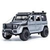 1/24 Benz G550 Adventure Version Alloy Simulation Car Model Sound and Light Pull Back Toy Off Road Vehicle Boys Collection Decoration