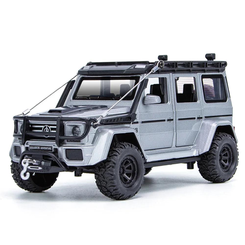 1/24 Benz G550 Adventure Version Alloy Simulation Car Model Sound and Light Pull Back Toy Off Road Vehicle Boys Collection Decoration
