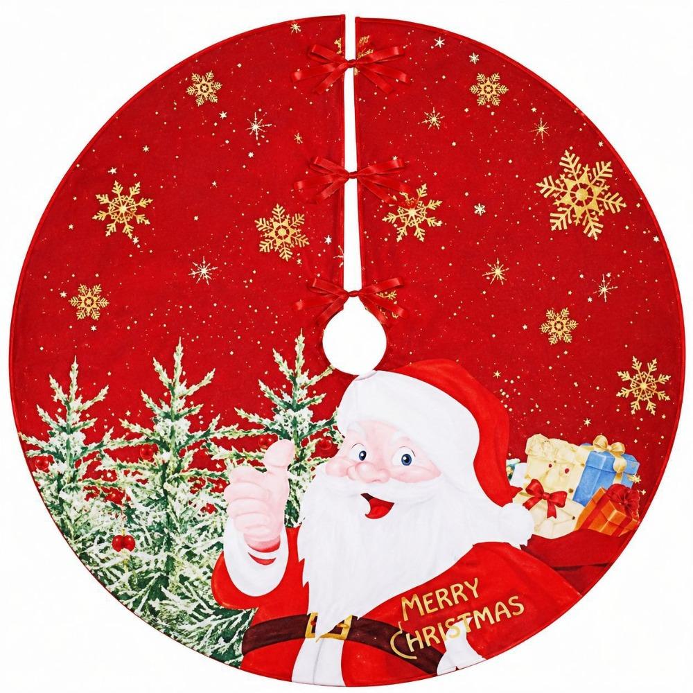 Snowman Christmas Tree Mat Snowflake Christmas Decorations Sweet Tree Base Blanket Winter