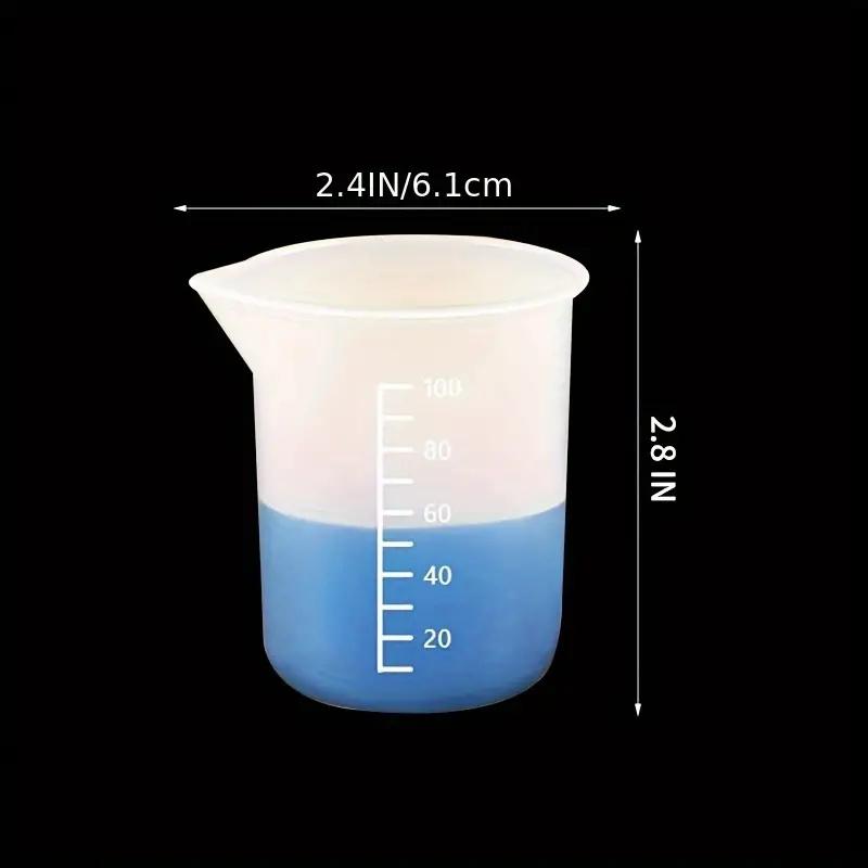 Silicone Measuring Cup Set 8.45oz & 3.38oz Stir Sticks Pipette Gloves For Epoxy Resin Mixing Jewelry Making Supplies Palette Cup