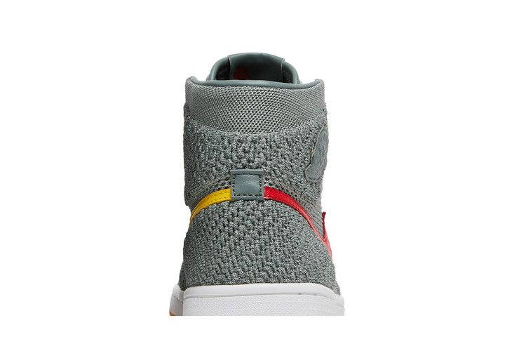 Kids' Sneakers Jordan 1 Retro High Flyknit Clay Green (GS) Clay Green/White-Hyper Cobalt-Gum Yellow