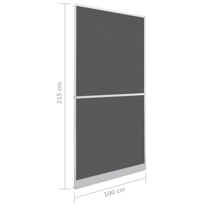VidaXL Moustiquaire à Charnières Blanc pour Porte 100x215 cm Protection 141563
