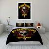 Skull & Roses Rock Bedding Set Bedding Duvet Cover Set Duvet Cover Pillowcases (1 * Duvet Cover 2 * Pillowcases, without duvet insert)