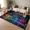 Music Guitar Theme Soft Crystal Velvet Rug Custom Name & Text Print Non Slip Floor Rug for Bedroom Living Room