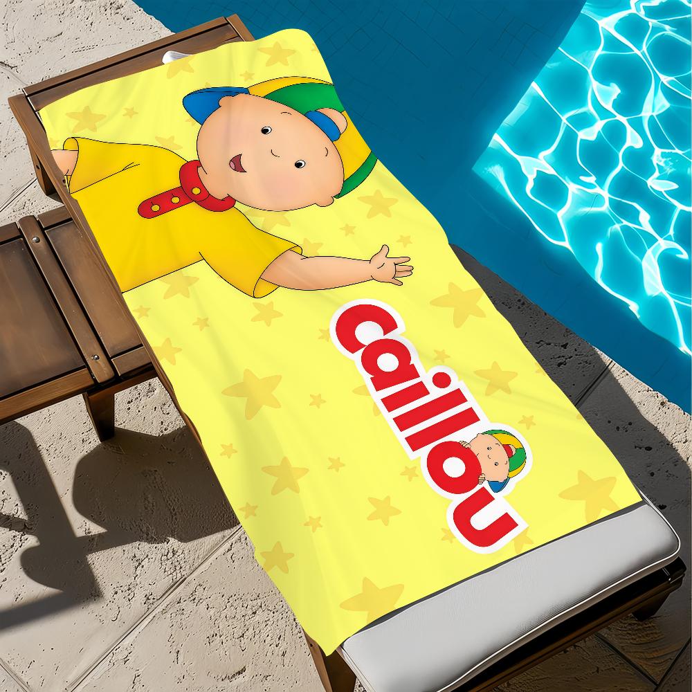 

Cute Towel Beach Bath Quick-Drying Lightweight Portable C-CaillouS-ES Sauna Camping Swim Cartoon Pool Travel W30*H60(CM)