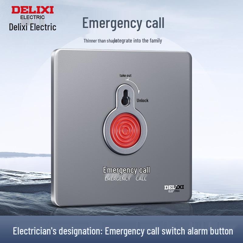 DELIXI 16A Wall Switch Socket for Air Conditioner & Computer, Household Panel, 86 Type, Starry Sky Gray.