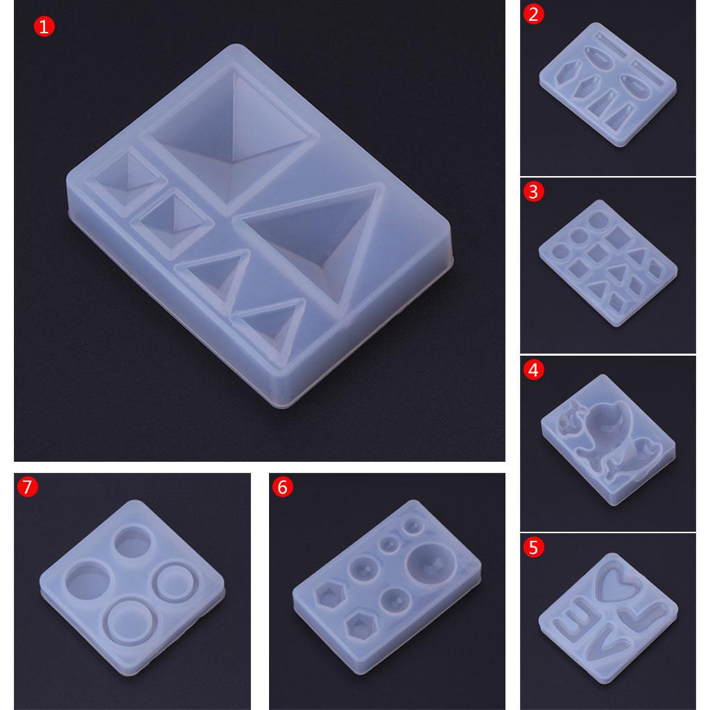 Multipurpose Earrings Resin Molds Pendant Eardrops Silicone Moulds for DIY Epoxy Resin Ornament Friend Lover Gifts