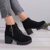 Shoes for Women 2024 High Quality Side Zipper Women's Boots Fashion Front Lace-up Modern Boots Women Hot Plus Size Ankle Boot