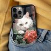 Cute Cat Painting Soft Phone Case for iPhone 17 Air 16e Pro max 15 Pro 13 14 Plus 11 12 MagSafe Magnetic Coque