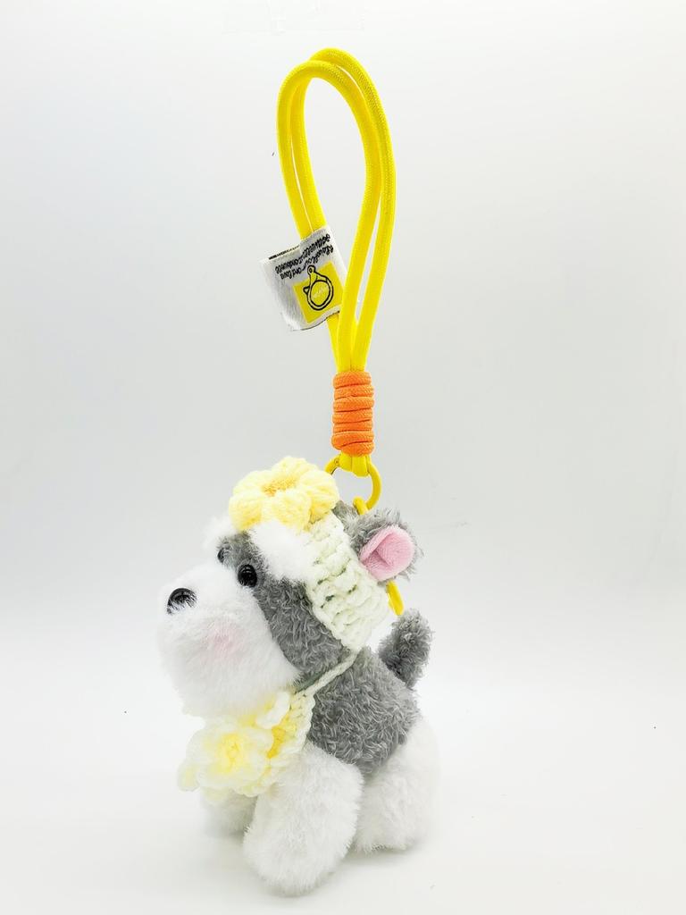 Snow Terrier Soft Plush Bag Hook Animal Charm Trendy Girls Accessory Gift