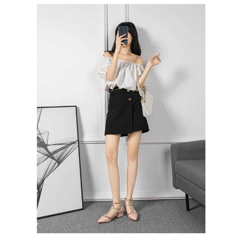 Sandalias de tacón alto para mujer Soleist Verano Diseño de marca de moda Clavo remachado puntiagudo Zapatos casuales rojos Talla grande 41-43