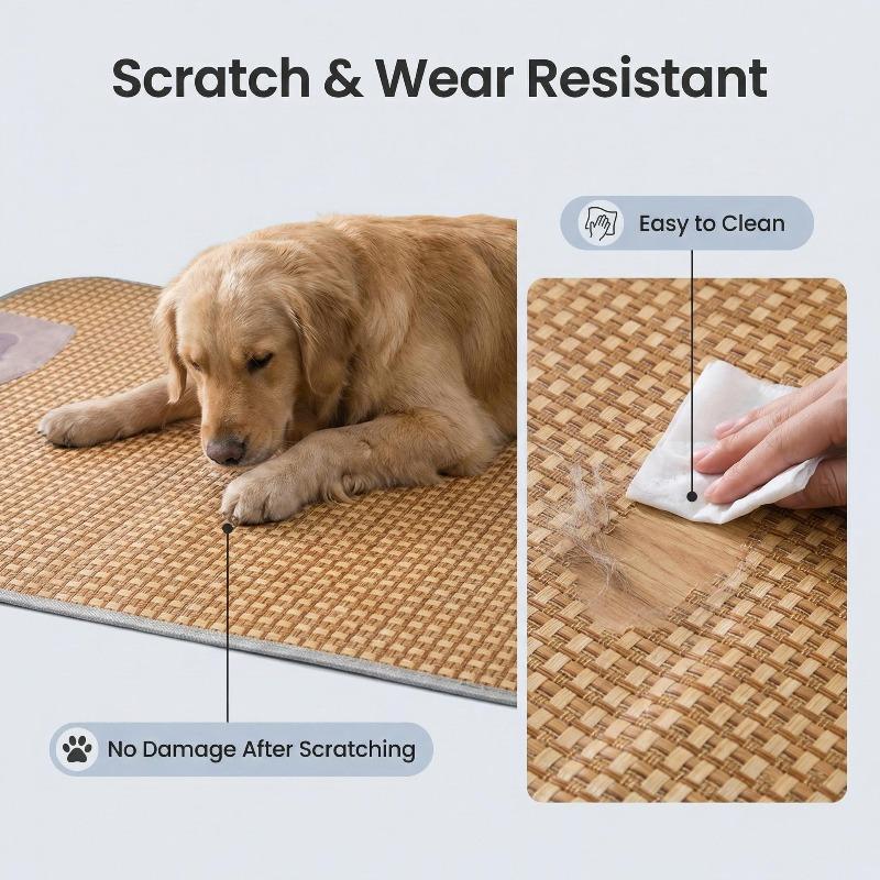 Pet Cooling Mat for Dogs Cats, Breathable Moisture-Proof Summer Cool Mat, Non-Slip Seasonal Nest, Portable Pet Dog Bed for Crate