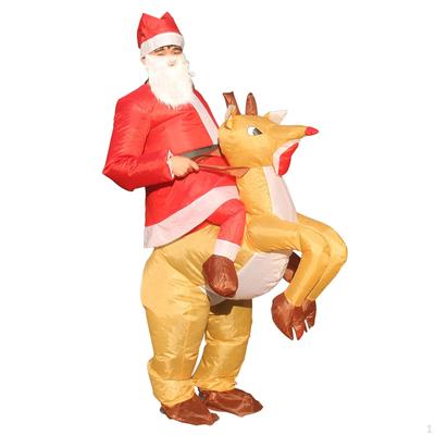 Weihnachten Aufblasbares Kostüm Cartoon Bequem Cosplay Requisiten Leichtes Anzug für Feiertage Bühne