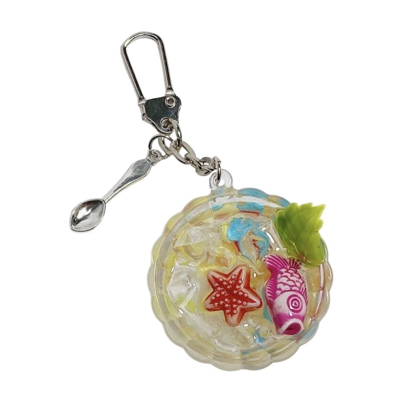 

Glowing In The Dark Resin Keychain With Miniature Ice Bucket Designs Realistic Fish And Goldfish For Bags Or Keys