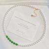 High Gloss High Quality Artificial Crystal Pearl Natural Chalcedony Design Necklace Lock Necklace
