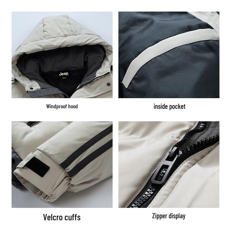 JEEP Men's Hooded Padded Winter Jacket