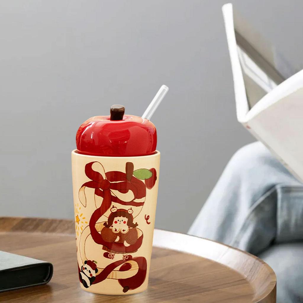 Pottery Cup Christmas Mug Xmas Gift Casual Decor 400ml Lightweight Coffee Drinking for
