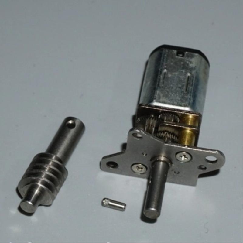 1Pcs Dc 3V 5V 6V 62Rpm Long Screw Shaft Worm Gear Motor Model Aircraft Folding Landing Micro N20 Full Metal Gearbox Gear Motor