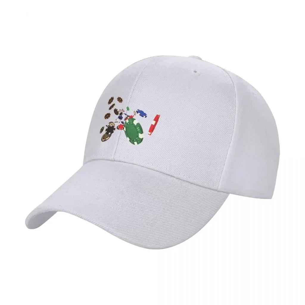 Bunch of Poker Chips And Play Money With D Effect Baseball Cap New Hat Funny hats Male Womens