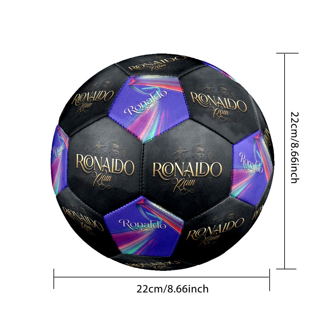 Ronaldo's Golden Legacy Size 5 Soccer Football Machine-Stitched Indoor/Outdoor Universal Football Sports Enthusiast Gifts