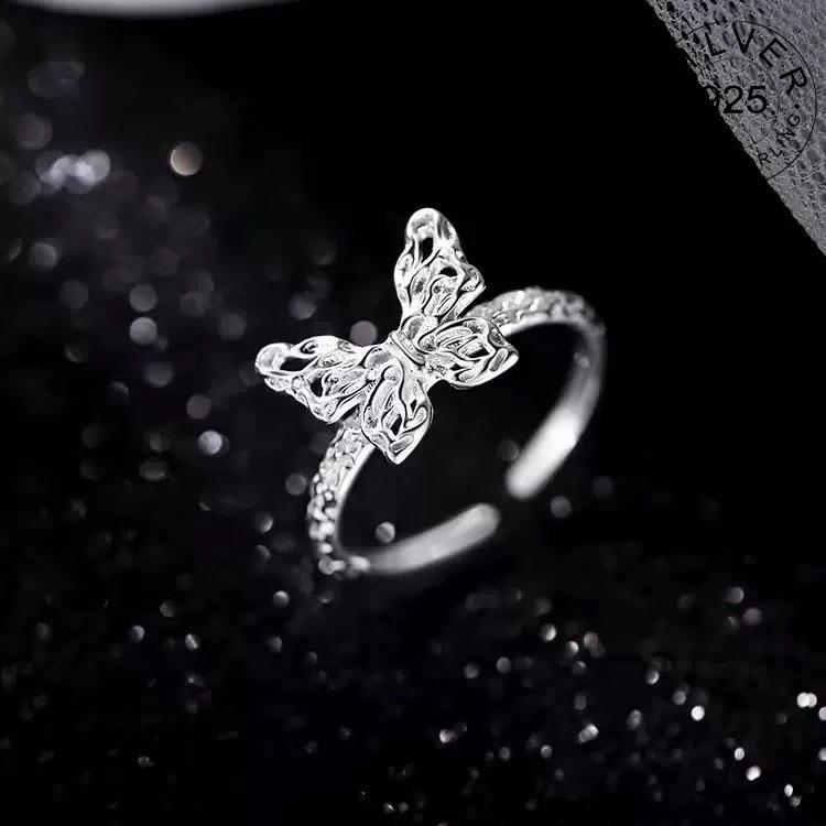 

925 Sterling Silver Rings For Women Geometric Fine Jewelry Finger Adjustable Plant Leaf Star Zircon Ring For Party Birthday Gift resizable