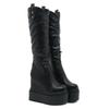 Fashion 14CM High Leather Boots Thin Legs and Sexy Fashion Winter Ribbon Muffin Thick-soled Women's Boots Womens Boots