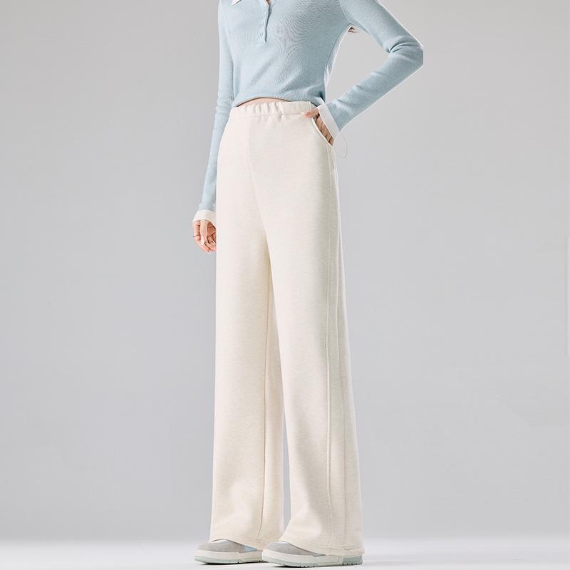 Trendy Maternity Drawstring Gray Pants: Wide-Leg and Narrow Straight-Leg Options for Spring and Autumn