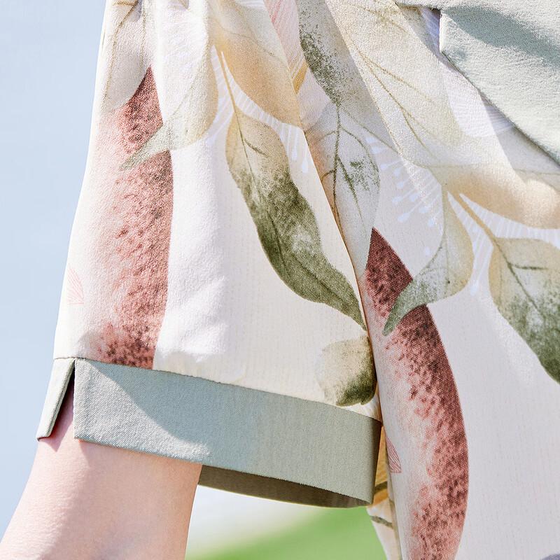 Past Summer New Chinese Style Floral Print Outfit Set for Women