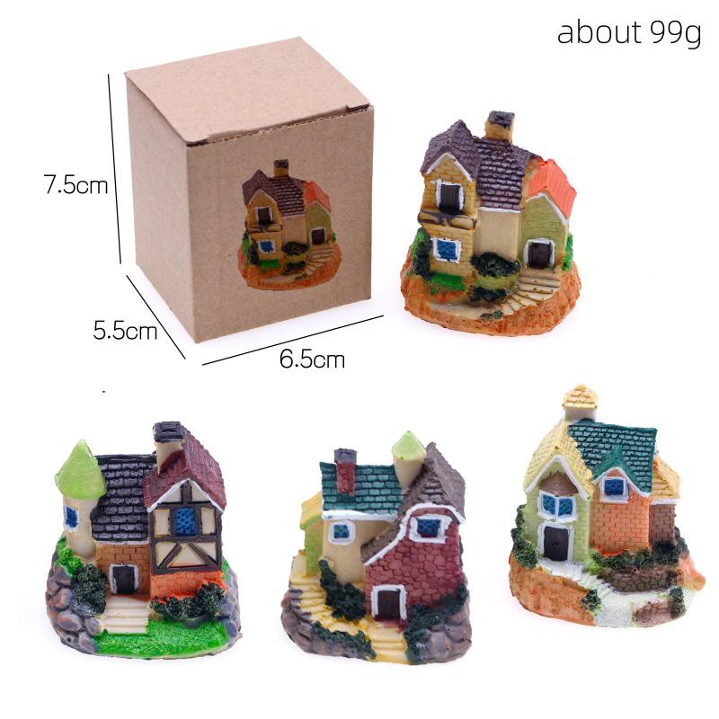 Mini Resin Garden Villa: Western-style Miniature House Ornament