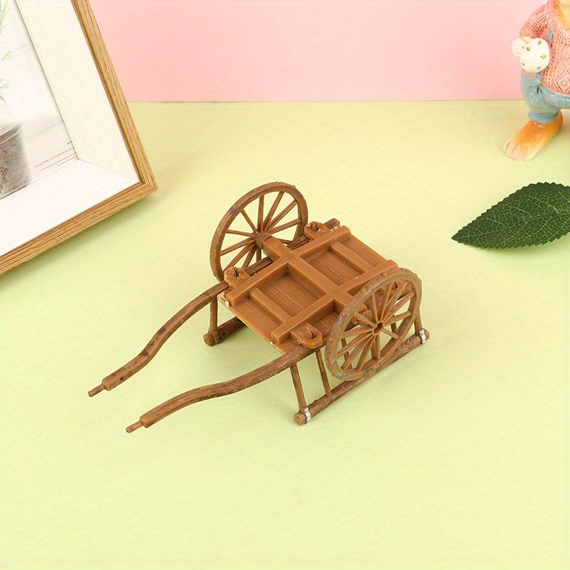 1pc 1:12 Dollhouse Miniature Simulation Assembled Cart Model Furniture Accessories For Doll House Garden Decor DIY Accessories