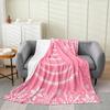 Merry Christmas Flannel Fleece Throw Blanket Gingerbread Man Baby Xmas Tree Fleece Throw Blanket for Kids Women Men Bed Couch