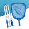 Pool Skimmer Rake with Adjustable Pole Fine Mesh Pool Leaf Catcher Detachable Leaf Net for Cleaning Pools Spas Hot Tubs Fountains