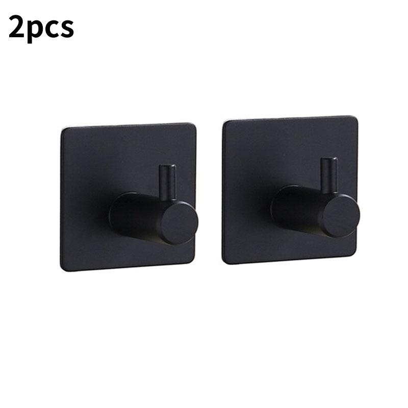 1/2Pcs Stainless Steel Silver Wall Hanging Hook Bathroom Hardware Set Towel Rack Toilet Paper Holder Organizer Bar Accessories