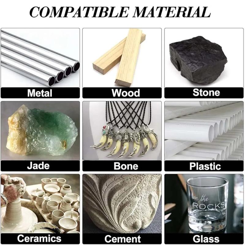 10PCS Carbide Burr Set Compatible with Dremel 1/8" Shank Die Grinder Rotary Tool Rasp Bits Wood Metal Carving Electric Grinding