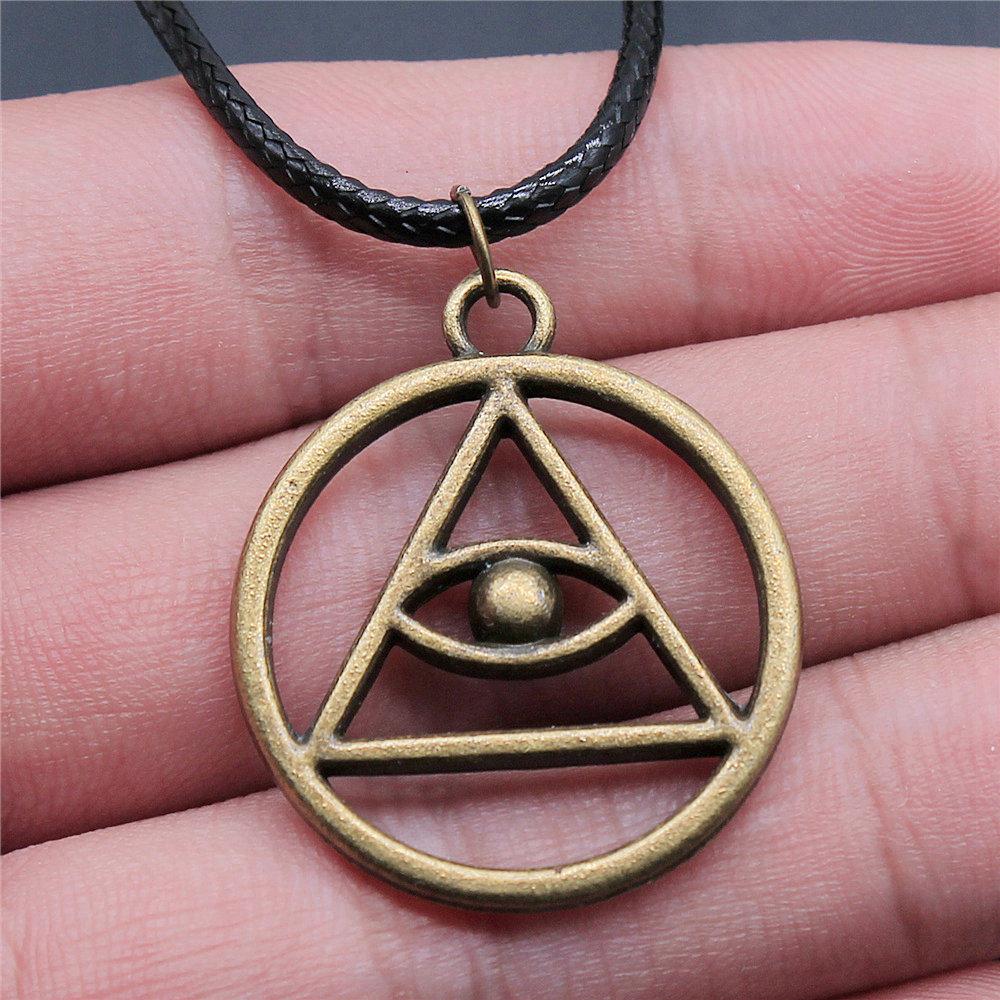 45cm Necklace Leather Chain Big Eye Of Horus Minimalist Jewelry Components QN029