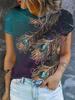 T-shirt Stampata 3D da Donna Magliette Oversize Top Estivi Nuove T-shirt Harajuku Top Y2k Maniche Corte Larghe Felpe Abbigliamento