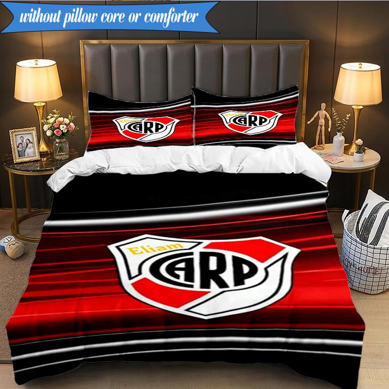 River Plate Emblem 3pcs Bedding,Including 1pc Duvet Cover And 2pcs Pillowcases Perfect for Christmas,Ideal for Bedroom, Dormitory