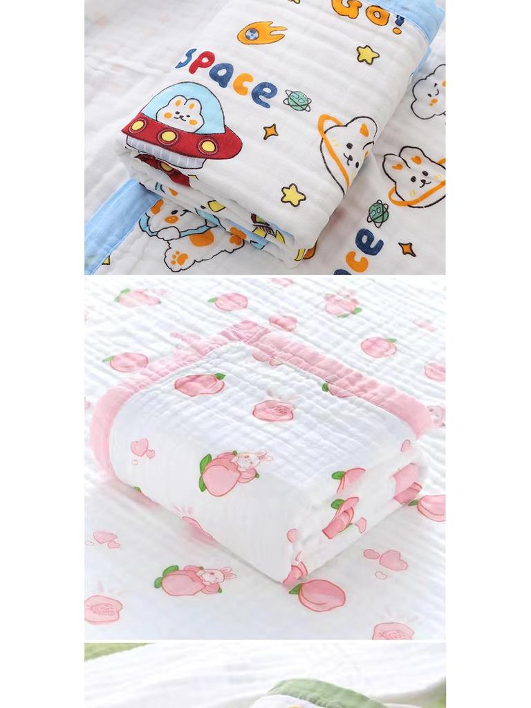 Six-Layer Pure Cotton Baby Bath Towel & Blanket