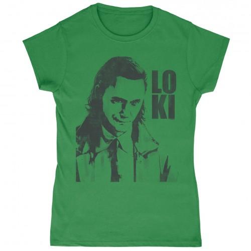Camiseta feminina/feminina Loki com tiro na cabeça