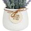 Polyester Artificial Lavender Flower Plant With Pot Home Décor Items Latest