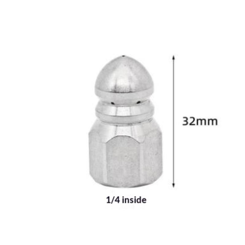 1Pcs Stainless Steel Quick Connect 1/4 Thread Pipeline Cleaning Rotating Spray Head Water Mouse Head Set Nozzle Tools