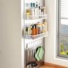Shelf Spice Rack Magnetic Kitchen Organizer Removable Powerful Magnetic Shelf No Drilling Needed for Holding Jars Refrigerator