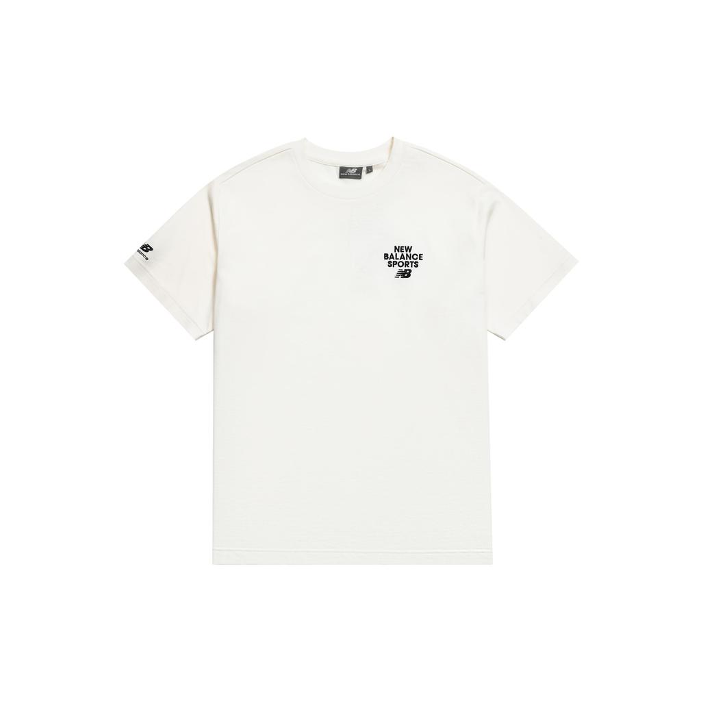 New Balance Drop Shoulder Sleeve T Shirt Unisex White 5ED12093-IV