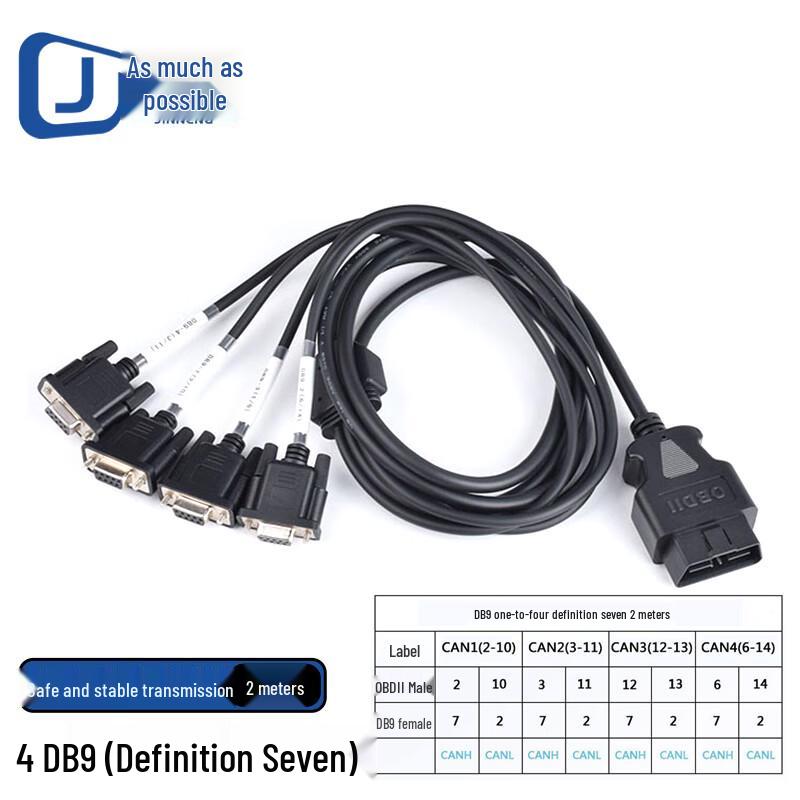 Jinneng OBD to DB9 Car Adapter Cable 2 meter